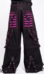 Gothic Black Hot Pink Pant